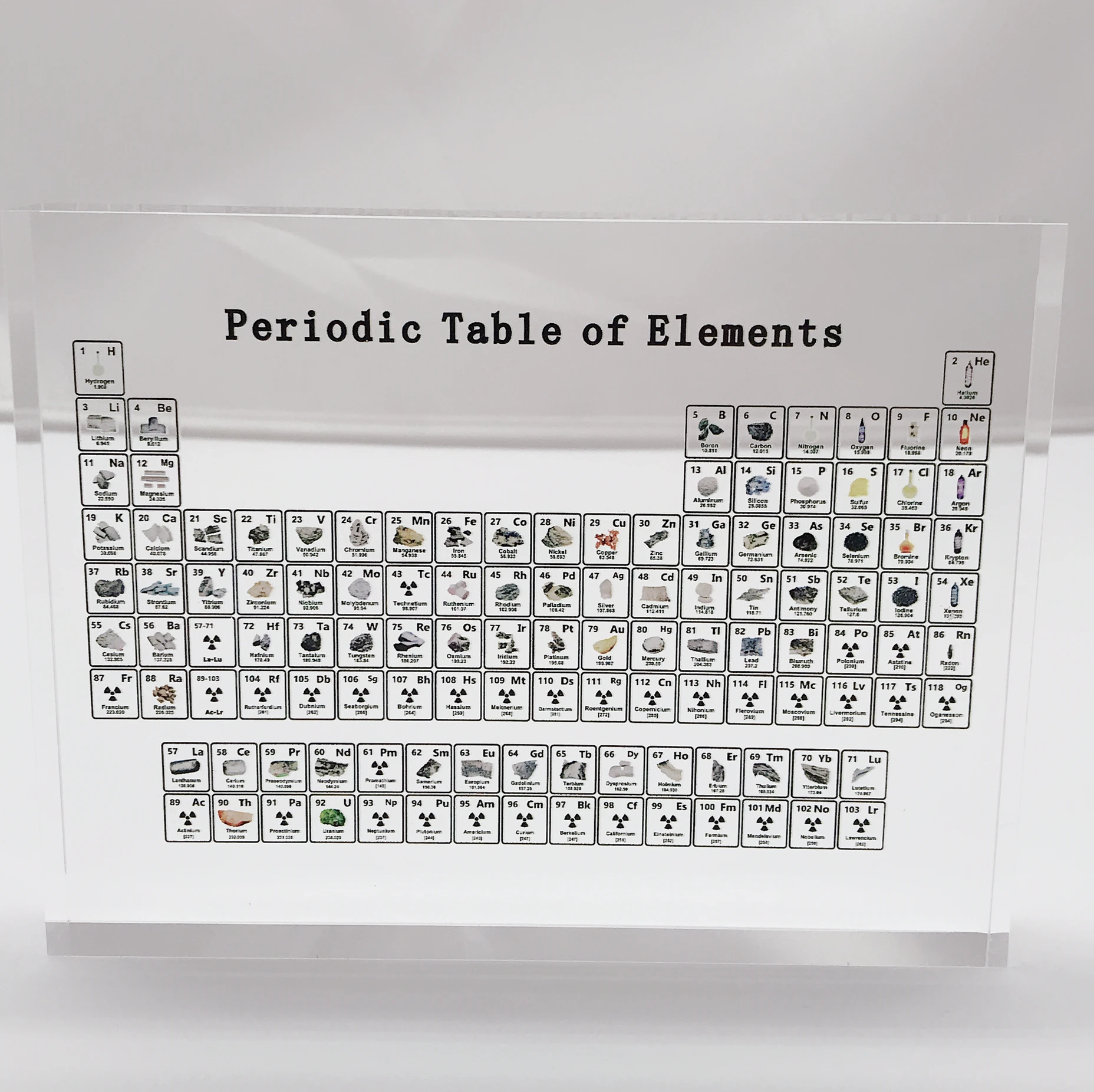 1 قطعة الاكريليك عرض الجدول الدوري مع عناصر طباعة الصور الاطفال التدريس هدايا عيد عنصر كيميائي عرض ديكور المنزل