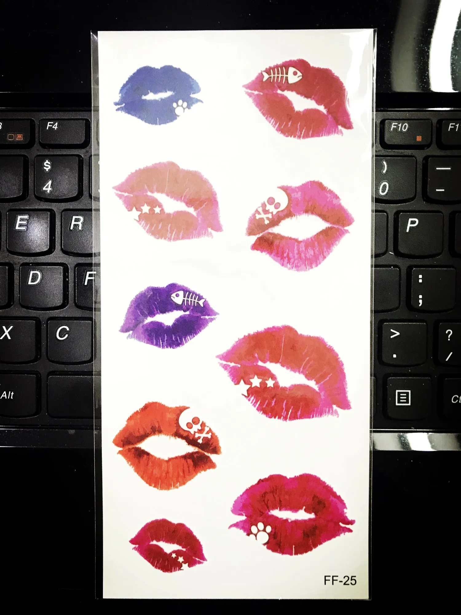 Waterproof Temporary Tattoo Sticker sexy blue red lips tattoo kiss tatto stickers flash tatoo fake tattoos for girls women