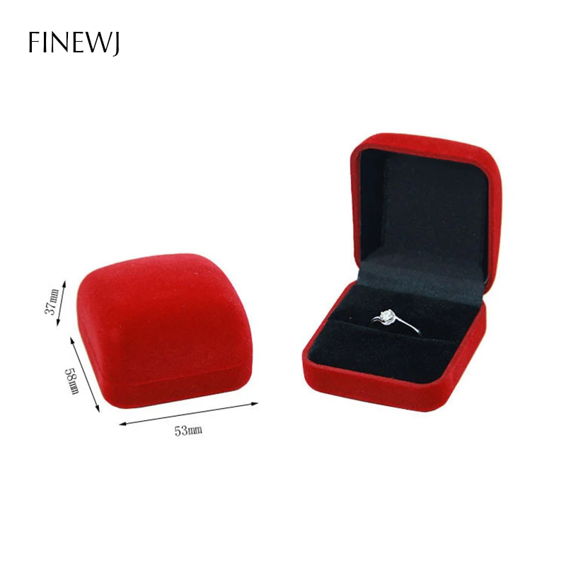 Wholesale Engagement Ring Packaging Box Black Velvet Ear Studs Storage Foldable Case Valentine\'s Day Wedding Ring Gift Organizer