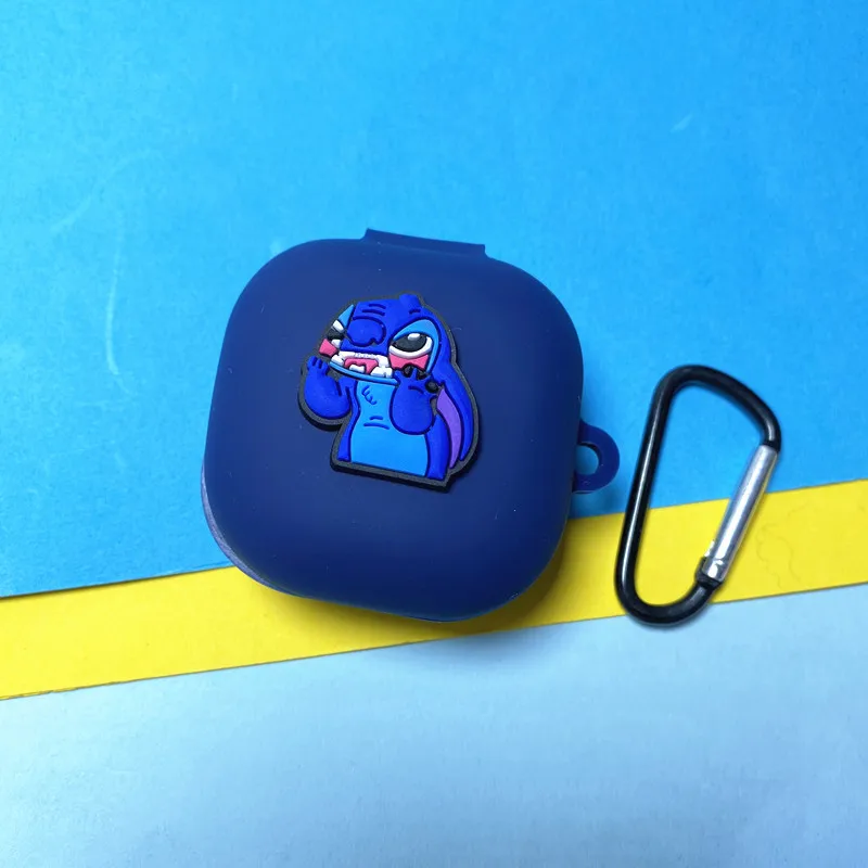 ديزني غرزة سماعة غطاء علبة لسامسونج غالاكسي براعم 2/لايف/برو سيليكون بلوتوث سماعة واقية مع هوك