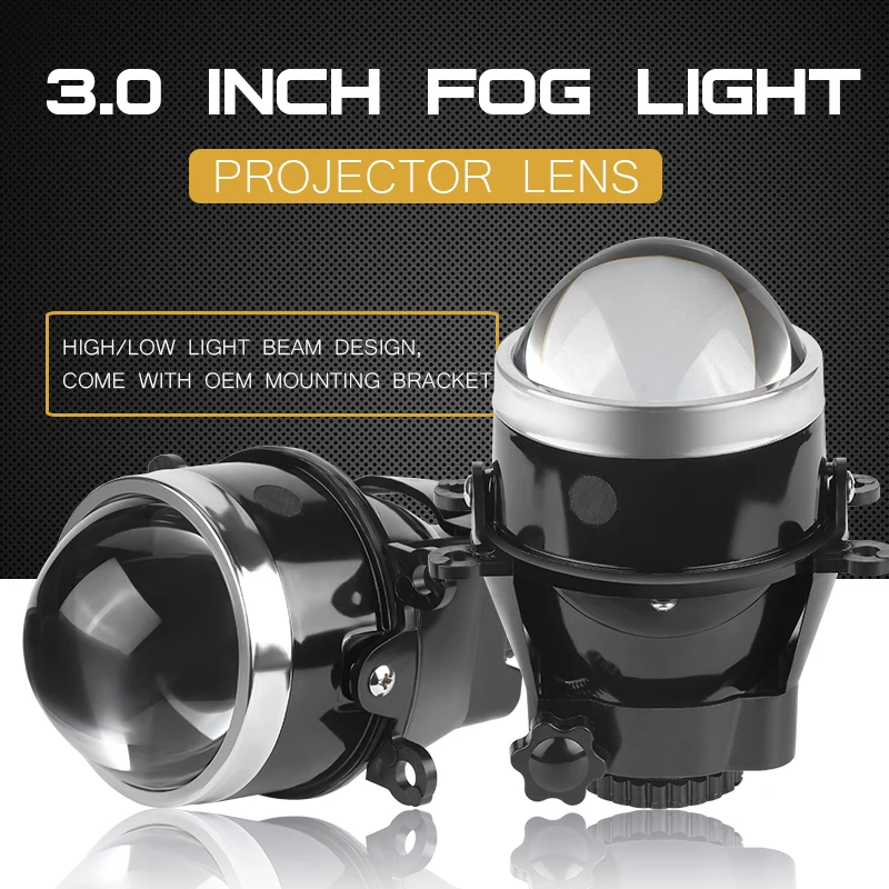 Fog Light 3 Inch Bi-Xenon Projector Lens High/Low Beam H11 H8 H9 D2S D2H Lamp Auto Car For FORD/NISSAN/PEUGEOT/SUBARU WRX/MAZDA