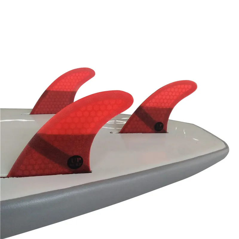 

UP-Surf Single Tabs Fins, Honeycomb Fiberglass Material, S, M, L, UK2.1 Size Fins, Good Quality Tri Set Fins, Free Shipping