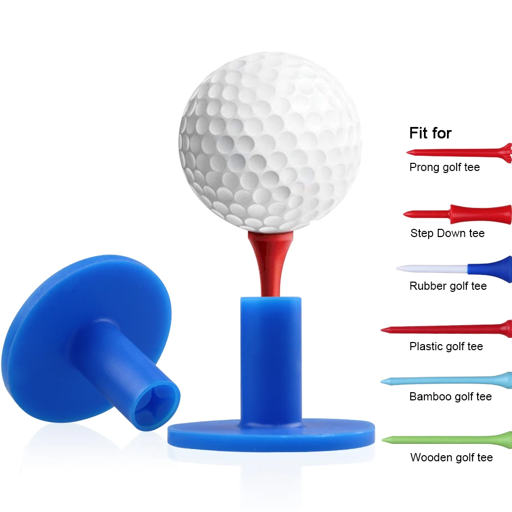 1 peça inserível borracha tee de golfe acessórios de plástico