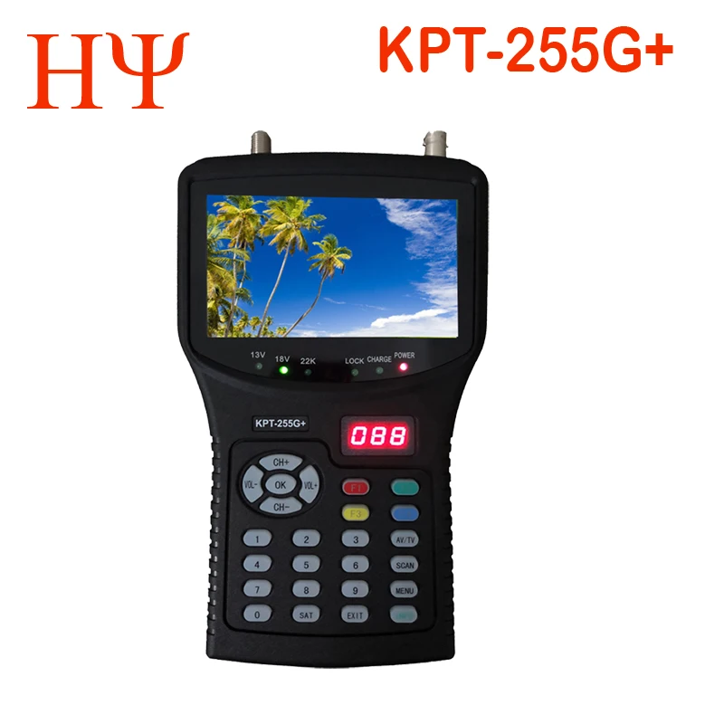 

[Genuine] KPT-255G+ plus kpt-255G Plus satellite finder test cctv camera lcd backlight button 4.3 inch DVB-S/S2 signal test