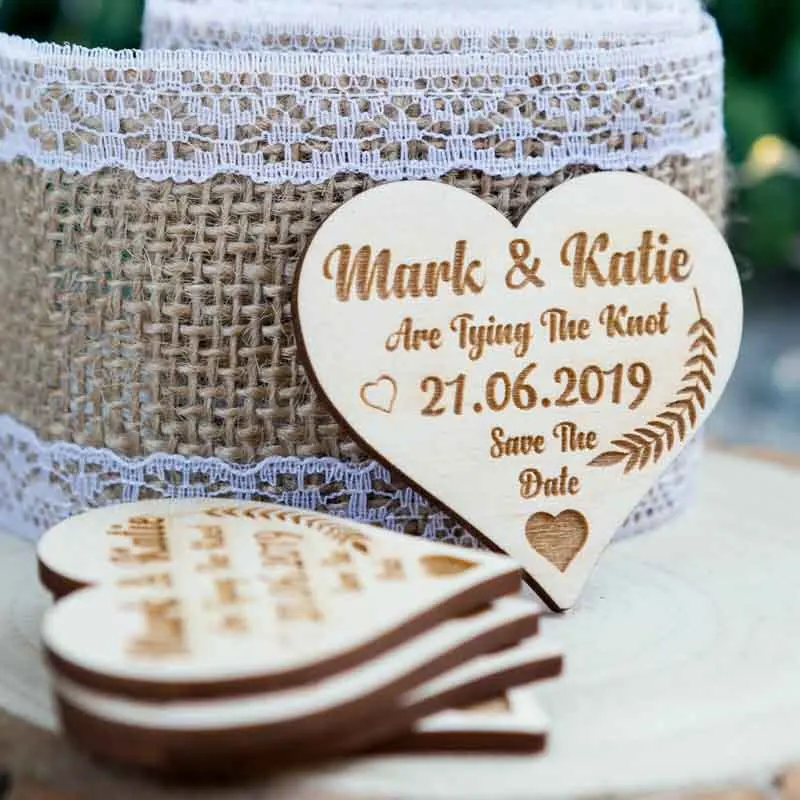 Personalised Wedding Magnet, Save the Date, Heart Fridge Magnets Decor, Custom Name, Bride To Be Decoration, Party, Invitation