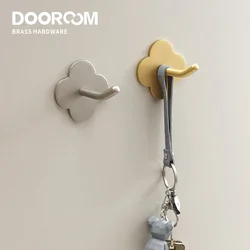 Doodoom Messing Schlag Kostenloser Lager Haken Bad Innen Küche Flur Wand Kleidung Haken Wand Kleiderbügel Row Haken Nordic