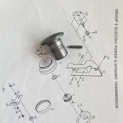 Portable Walking Foot Sewing Machine Parts 106-RP Seiries Part #A003 Balance Wheel Bushing with Pin