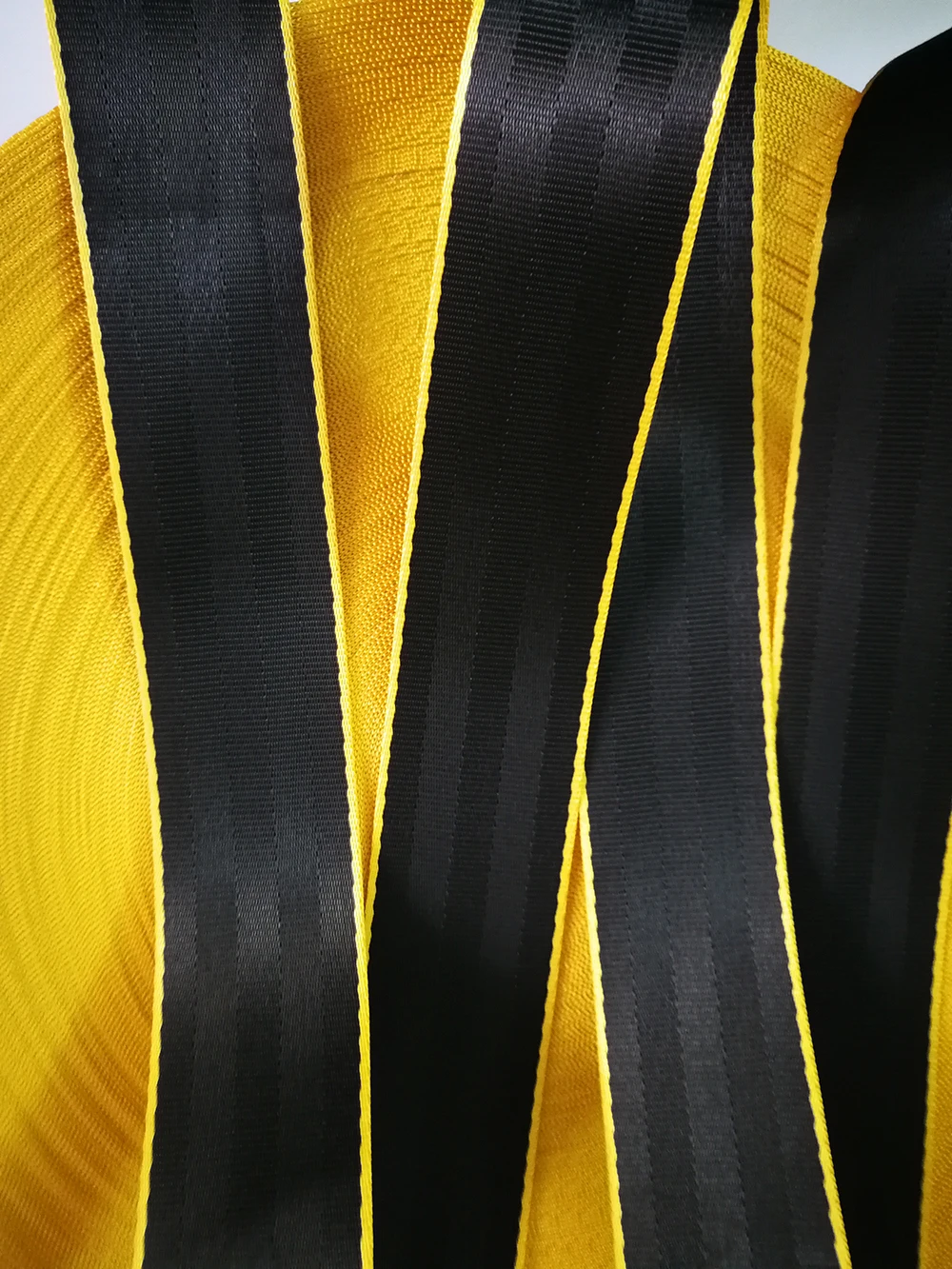 Black-yellow 3M-36M Car Seat Belt Webbing Universal Car Personalized Modification Seat Belt Webbing Car Accessories