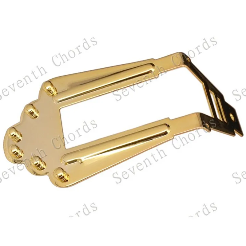 EIN Set Gold Vintage Gitarre Brücke Saitenhalter Gitarre Zubehör Teile Musikinstrument – Detail 4