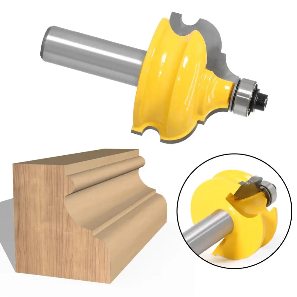 1pc Classical & Bead Molding & Edging Router Bit - 1/2" Shank 12mm 8mm shank Tenon Cutter for Woodworking Tools