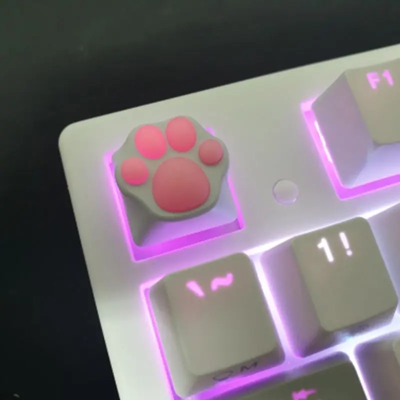 ABS Silicone Cartoon Cute Cat Paws Keyboard Key Caps for Cherry MX Switches