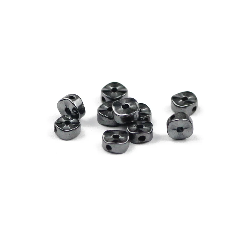 WLYeeS 4x2MM Gear COIN beads Natural Black Hematite for Flat Round Loose Beads DIY Jewelry Bracelet Earring Pendant Making 15\