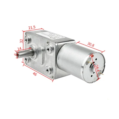 JGY370 Single-axis Miniature DC Reduction Motor Self-locking Gear Worm Gear High Torque Low Speed Small Motor 12v 24v 6-210rpm