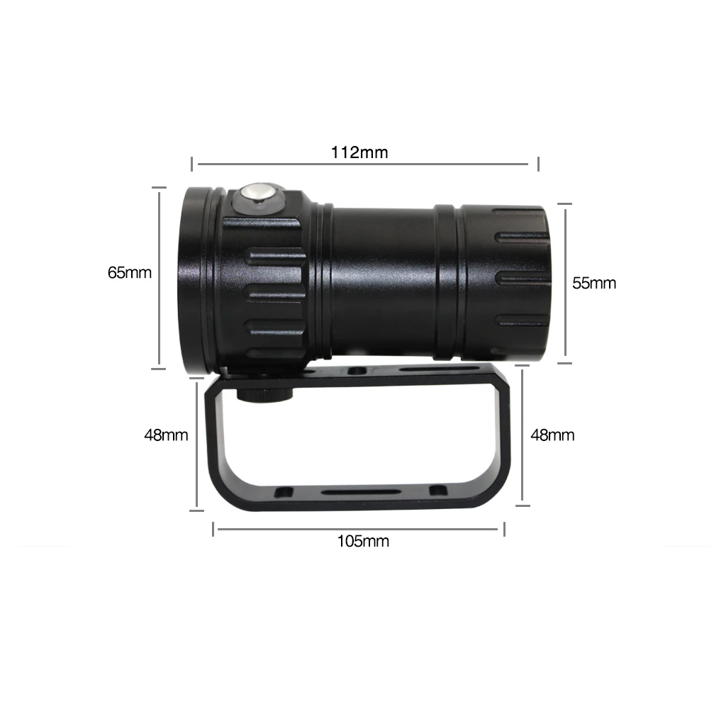 Imagem -05 - Lanterna de Mergulho 6x Xhp70 90 Luz Led de Vídeo 100 lm Subaquática m à Prova Dágua Lâmpada Tática