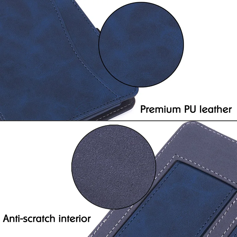 Stand Case for PocketBook 623/624/625/626 Plus/640/641 e-Reader - Premium PU Leather Sleeve Cover with Hand Strap