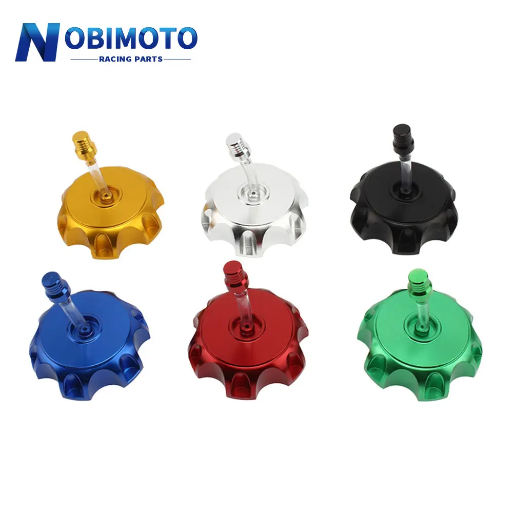 Universal Motorcycle Aluminum Gas Fuel Gas Fuel Tank Cap Breather Vent Replacement Lid  For 90 110 125CC Dirt Bike Pit Pro ATV