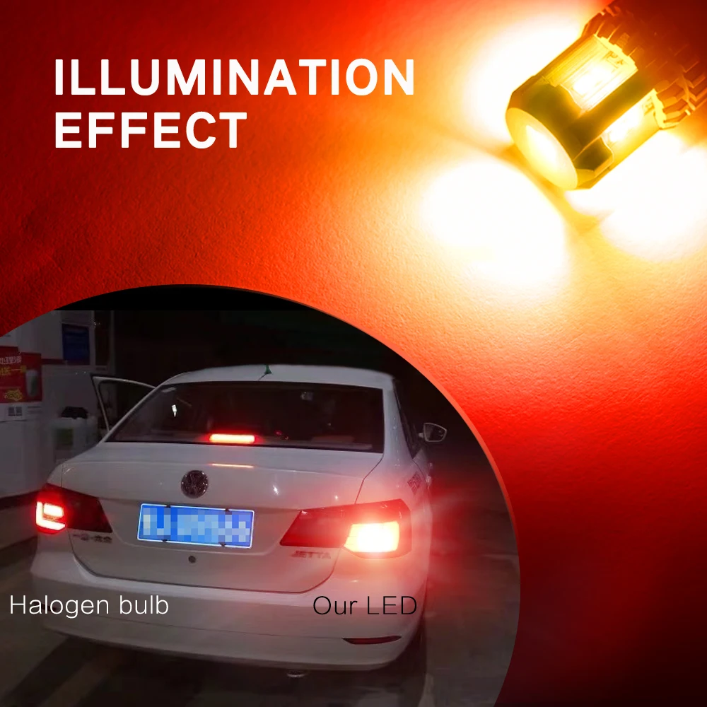 2PCS 1157 BAY15D P21 5W LED Bulbs 12 SMD 3020 Chips High Power LED Light Lamp Brake Lights P21/5W Car LED Bulb Red Auto 12V