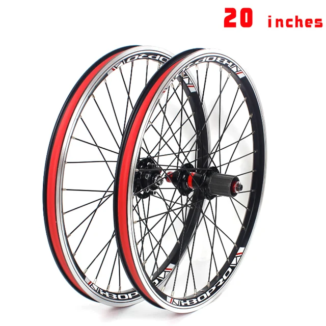 Zestaw kół do roweru składanego 20 cali 406, koła aluminiowe 451 74mm z hamulcem tarczowym, hamulce V-brake, 2 łożyska, 7-10 biegów, 20 24 32H koła rowerowe