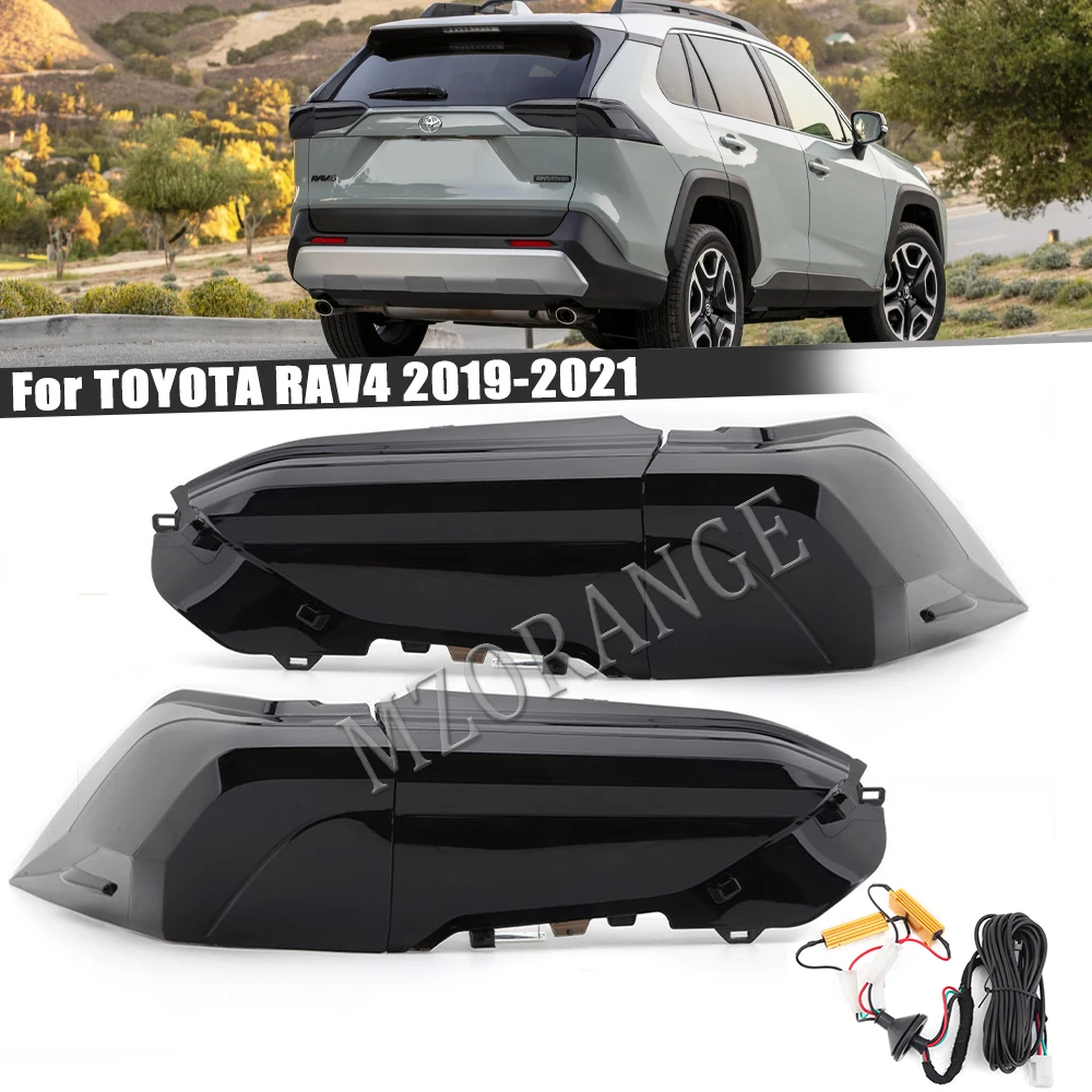 

1 Set LED Rear Tail Light For Toyota RAV4 2019 2020 2021 Car Styling Dynamic Turn Signal Brake Warning Reflector Driving Lamp