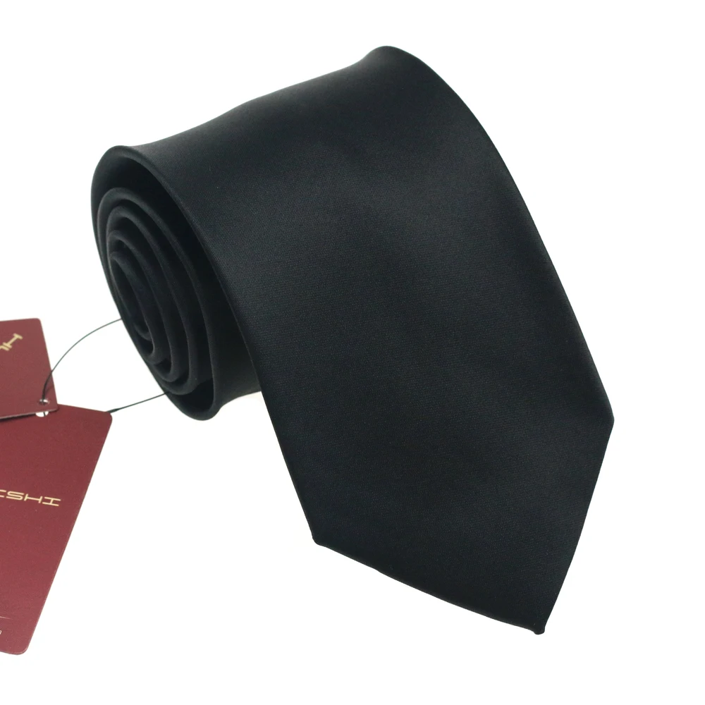 HUISHI Waterproof NeckTie 8CM Classic Solid Color Tie For Men Fashion Elegant Tie Business Wedding Gifts Party Suit Accessories