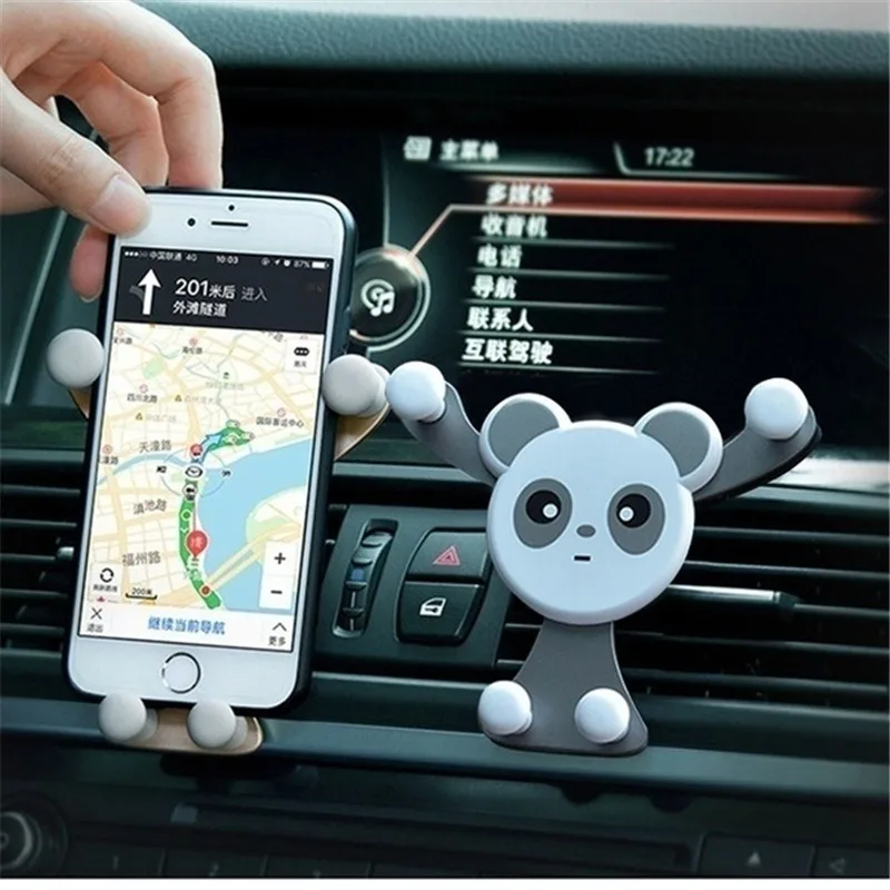 Gravity Car Phone Holder Air Vent Mount Cell Smartphone Holder For iPhone XR Samsung Huawei In Car Mobile Phone Holder Stand GPS