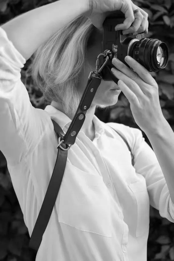 PU หนังไหล่ Fast Lock สายคล้อง DSLR กล้องดิจิตอลเดี่ยวไหล่คู่อุปกรณ์เสริมการถ่ายภาพ