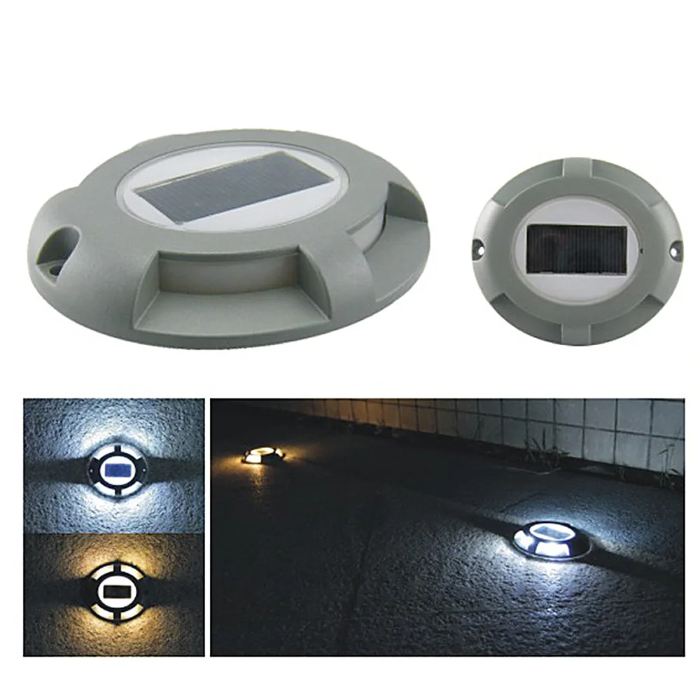 

10pcs/lot LED Solar Road Stud Lighting Aluminum IP65 Outdoor Road Driveway Dock Path Ground Light Lamp