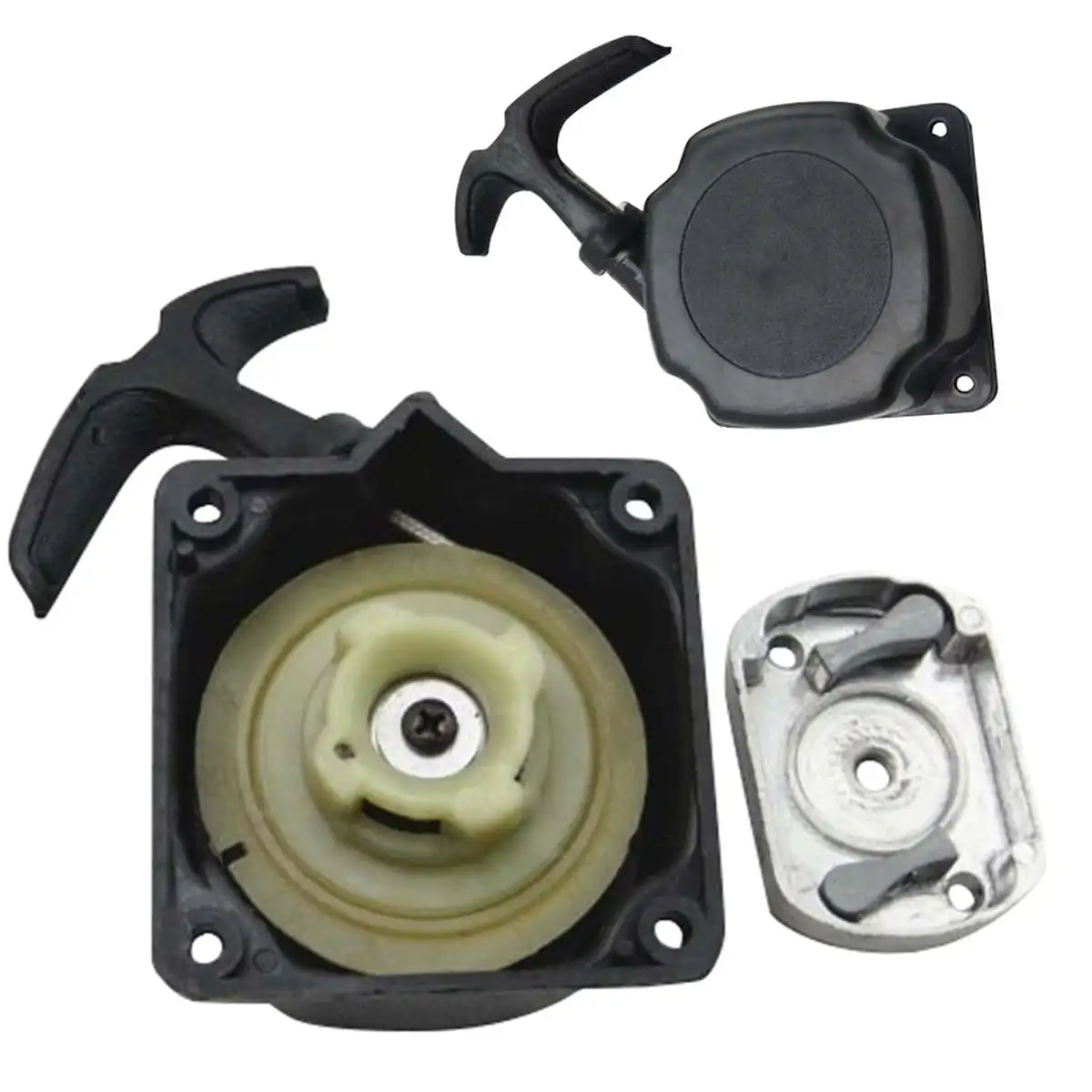 New Recoil Pull Starter + Cog Part Gas Scooter  Lawn Mower Parts For Brush Cutter Strimmer Lawnmower