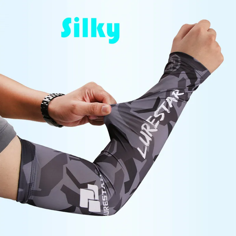 Sun fishing sleeves Ice Silk UV Silky Non-slip strip Cuff Elastic Comfortable Breathable High elasticity Skin-friendly Arm cover