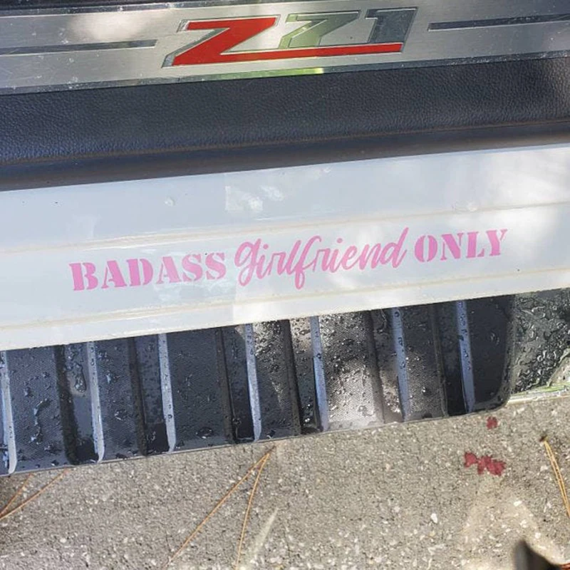 Funny Quote Badass Girlfriend Only Auto Car Door Jam Jamb Sticker Decal Vinyl Decor