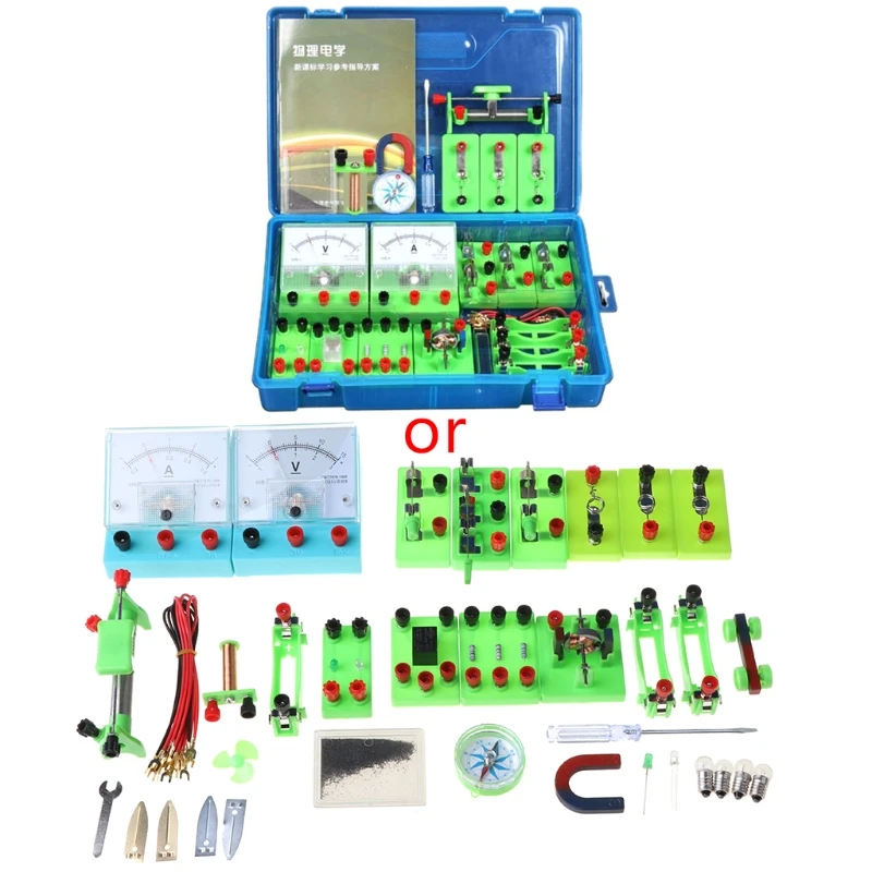 Electromagnetic Experiment Equipment Set Physics Labs Circuit Learning Kit Basic Electricity Discovery Principles Kit D5QC