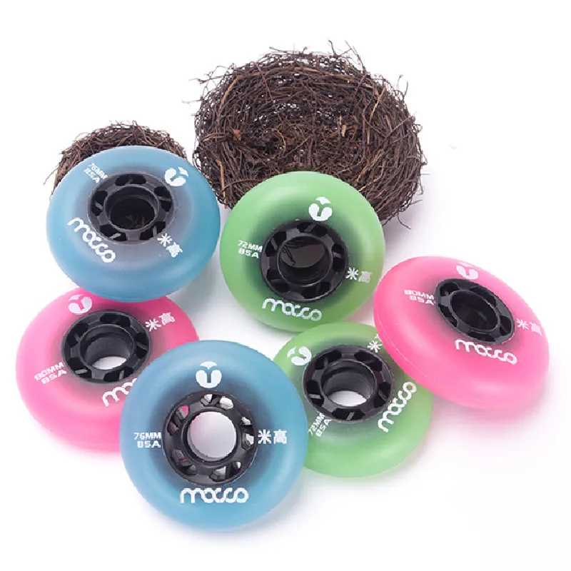82A Original Macro Kids Inline Skates Wheel with 64mm 68mm 70mm Diameter 24mm Thickness 608 Bearing Thicker PU Soft Roller Tires