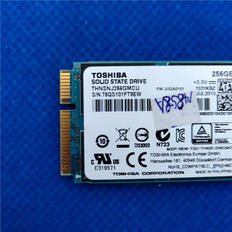 Toshiba THNSNJ256GMCU 256GB msata internal SSD SSD 75QS101FT9EW FKB0EB A5A003662 A P366218