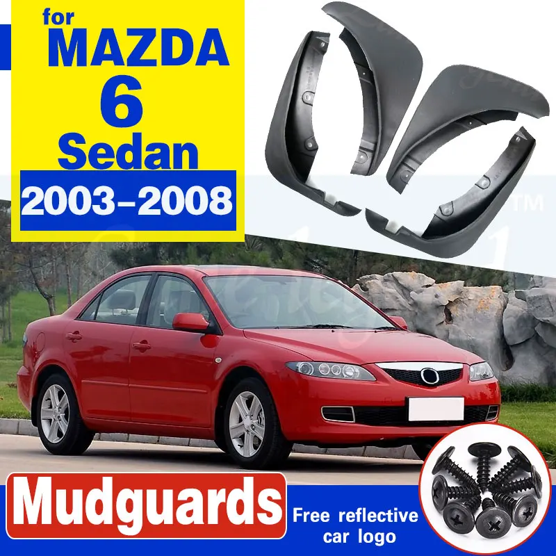 

Набор литых брызговиков для Mazda 6 седан 2003-2008, брызговики от грязи, строительные модели 2002, 2004, 2005, 2006, 2007