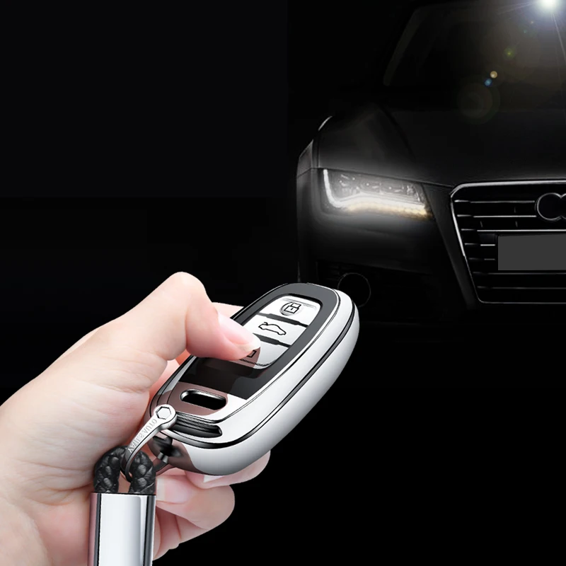 2020 New style Hight quality TPU+ABS Car Key Cover Case For Audi A4L A6L Q5 A8 A5/A7 S5/S7 Intelligent 3 Buttons Remote Keyless