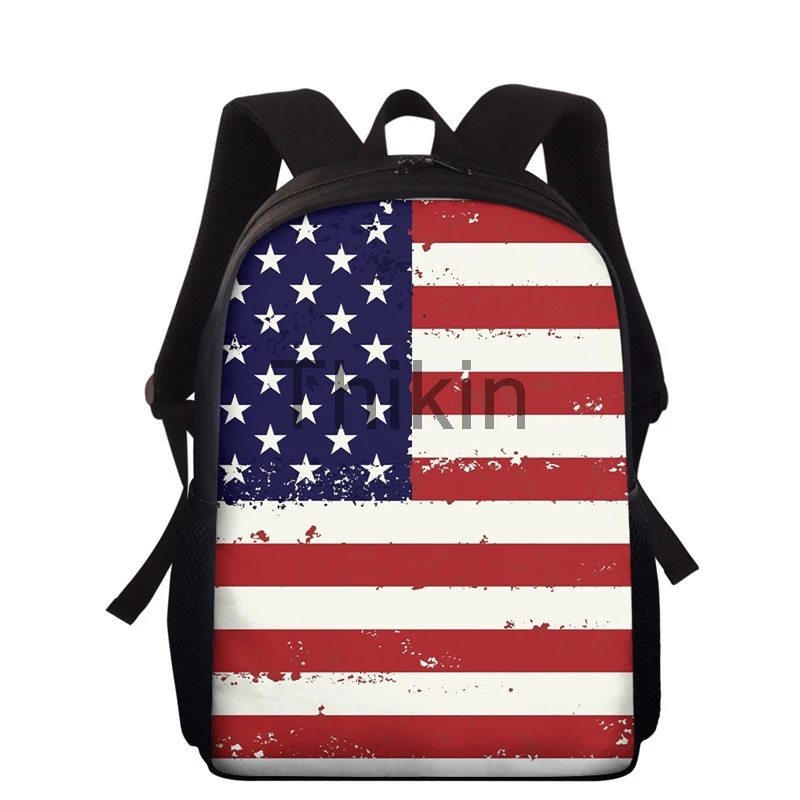 Mochilas escolares con diseño de bandera de Estados Unidos para niños, mochilas escolares de gran capacidad para niños y niñas, bolso de hombros para estudiantes