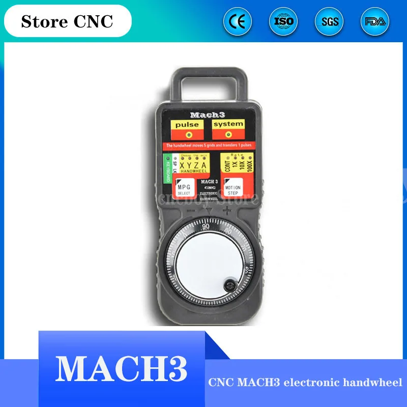 CNC MACH3 USB Industrial Electronics Handwheel 4 Axis Manual Pulse Generator MPG Hanging Handwheel