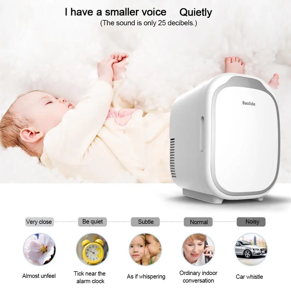 Mini Small Refrigerator Portable Thermoelectric Cooler And Warmer For Skincare Breast Milk Foods Medications Bedroom And Travel