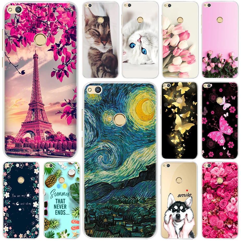 For Huawei P8 Lite 2017 Case Huawei GR3 2017 Silicone Cute Cover Soft Phone Case For Huawei P9 Lite 2017 on Honor 8 Lite Housing