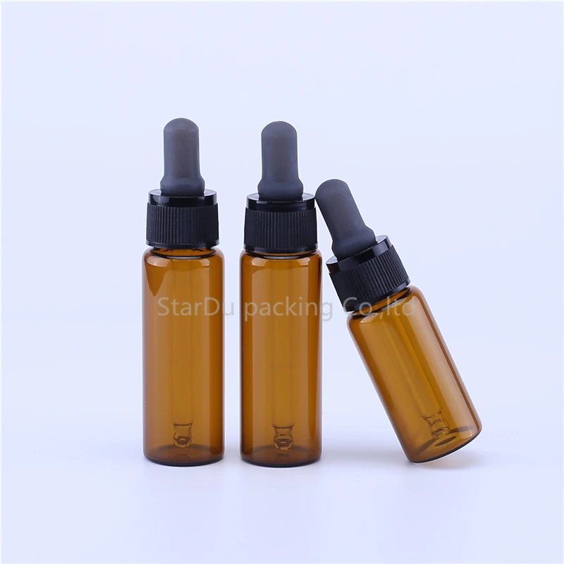 

200pcs 15ml 20ml Amber Glass Pipette Bottle Essential Oil Bottle Portable Silicone Head Container Dropper Drop Travel Bottles