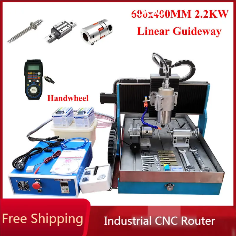 2200W CNC Engraving Machine 6040 Wood Router Metal Milling Machine 3axis 4axis Usb Mach3 Software Controller Linear Guideway