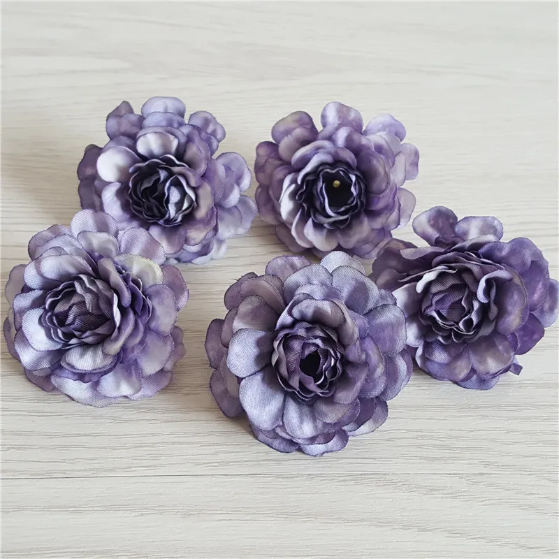 10 pz 5cm seta artificiale peonia rosa testa di fiore per fai da te fiore parete confezione regalo scrapbooking matrimonio decorazione della festa a