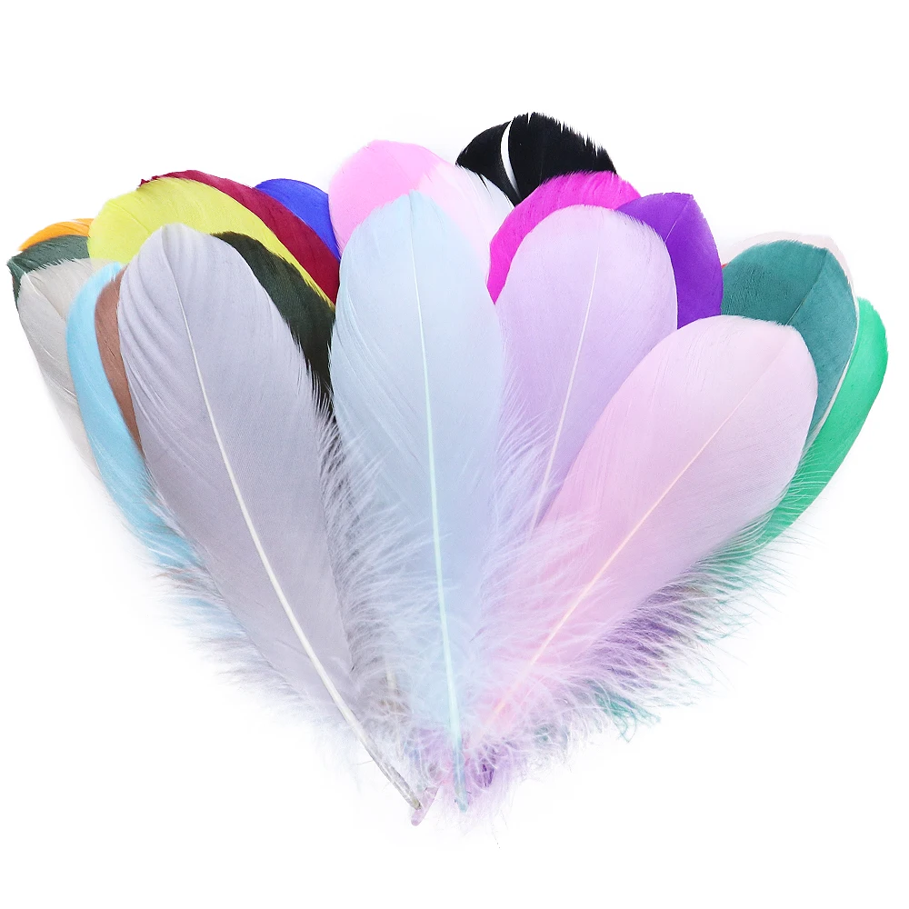 Colored Party Crafts Swan Feathers Wedding Decor Plume Natural White Goose Feather Jewelry Making DIY Home Accessories 13-18CM