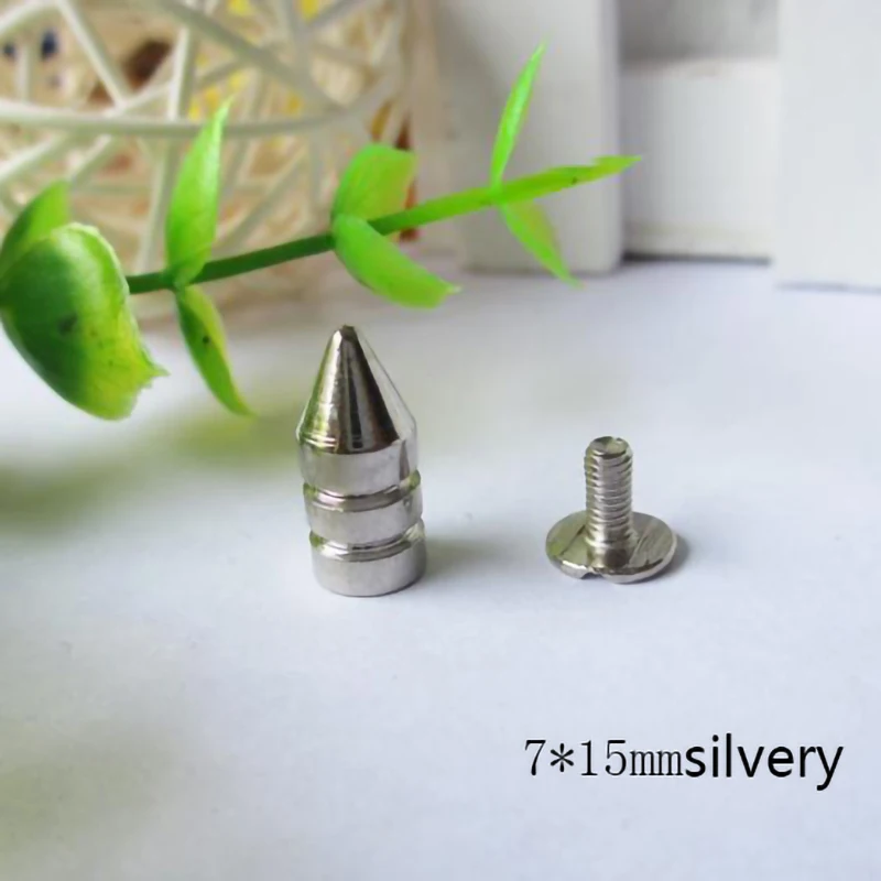 14-34mm Brass Bullet Hexagonal Spike Rivet Studs With Screw Back For Bag Hat Shoes Leather Craft Garment Trimit Accessories