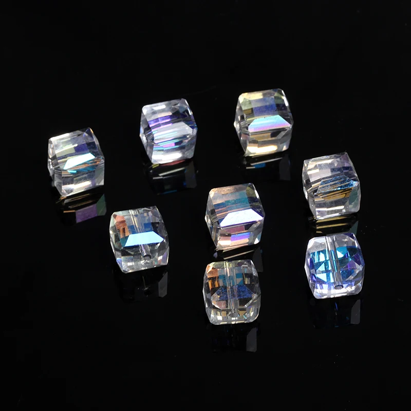 4A Natural Austria Cube Quartz Crystal Single Bead DIY Jewelry Making