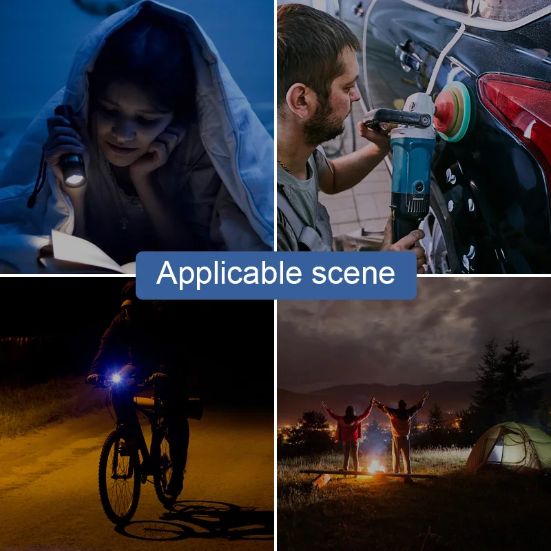 Waterproof Mini LED Flashlight USB Rechargable 3 Lighting Mode Torch Telescopic Portable Outdoor Night Lighting Camping