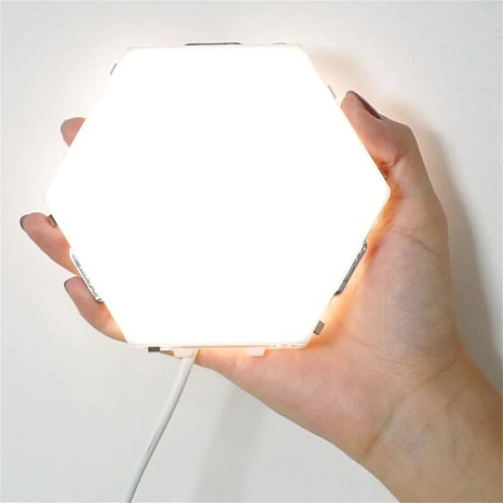 NEW Touch Sensitive Hexagonal Lamps Quantum Modular LED Night Light  Hexagons Creative Decoration Wall Lamp