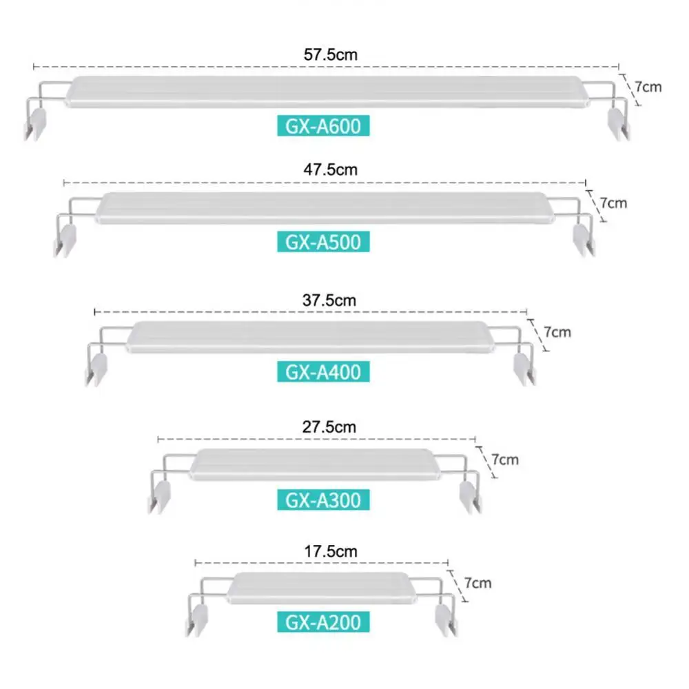 LED Fish Tank Fashion Super Bright Low Power Consumption Aquatical Plants Lamp Support Extensible Aquarium Fish Tanks Light Acce