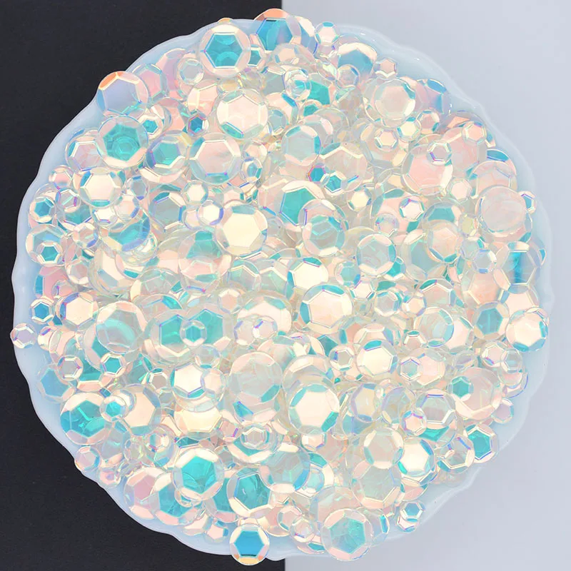 50g/500g/lot 4/6/8/10mm Brilliant color round No hole sequins for craft diy wedding embelishment garment sewing accessory DIY