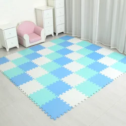 Baby Play Mat Plain Color Puzzle Mats EVA Foam Mat Kids Jigsaw Mats 30X30X1cm for Bedroom School Protective Floor Tiles